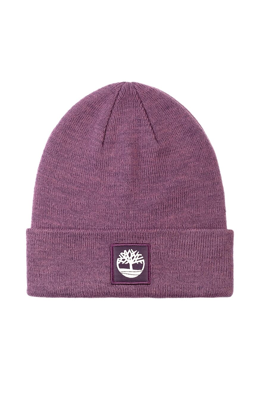 6115 Cuffed Beanie with Tonal Patch, Grape Jam, One Size